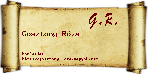 Gosztony Róza névjegykártya