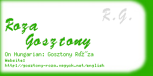 roza gosztony business card